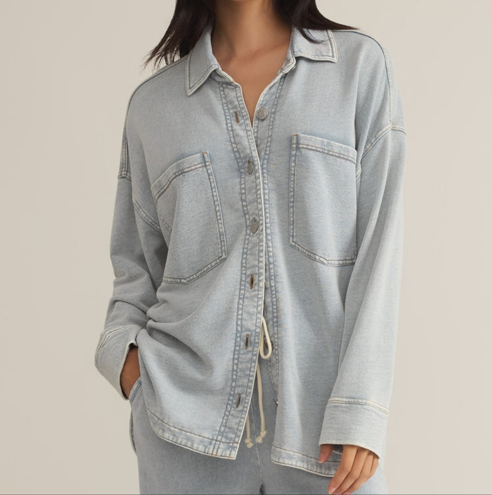 Denim Button-Up Shirt worn once